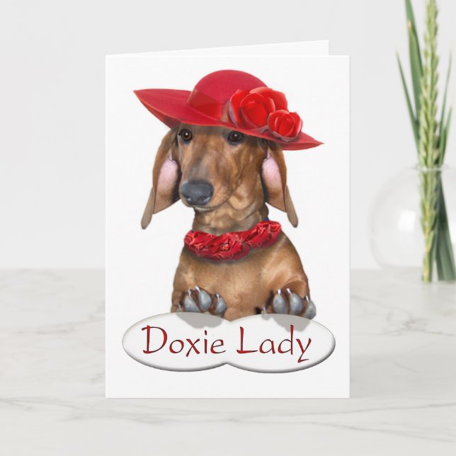 The Doxie Lady Card (Front)
