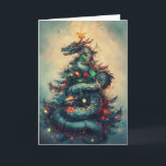 The Dragon and the Christmas Tree Card<br><div class="desc">Unleash the magic of the holidays with our enchanting Christmas card, featuring a majestic dragon coiled lovingly around a lush Christmas tree. This unique design blends the fantasy of dragons with traditional holiday cheer, creating a captivating scene that’s sure to ignite the imagination. Perfect for those who cherish mythical creatures...</div>