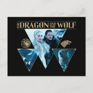 The Dragon and The Wolf Daenerys & Jon Graphic Postcard