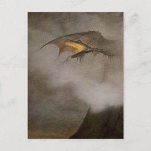“The Dragon Awakes” by Theodor Kittelsen Postcard