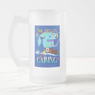 The Dragon Boat Is Calling Frosted Glass Beer Mug
