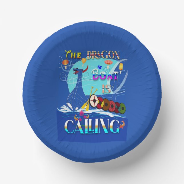 The Dragon Boat Is Calling Paper Plate (Front)