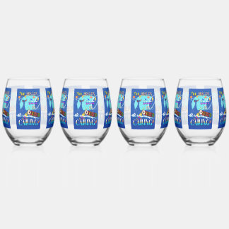 The Dragon Boat Is Calling Stemless Wine Glass