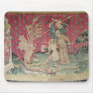 The Dragon Fighting with the Servants of God Mouse Mat