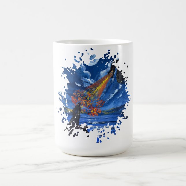 The dragon- Handmade artwork  Coffee Mug (Center)