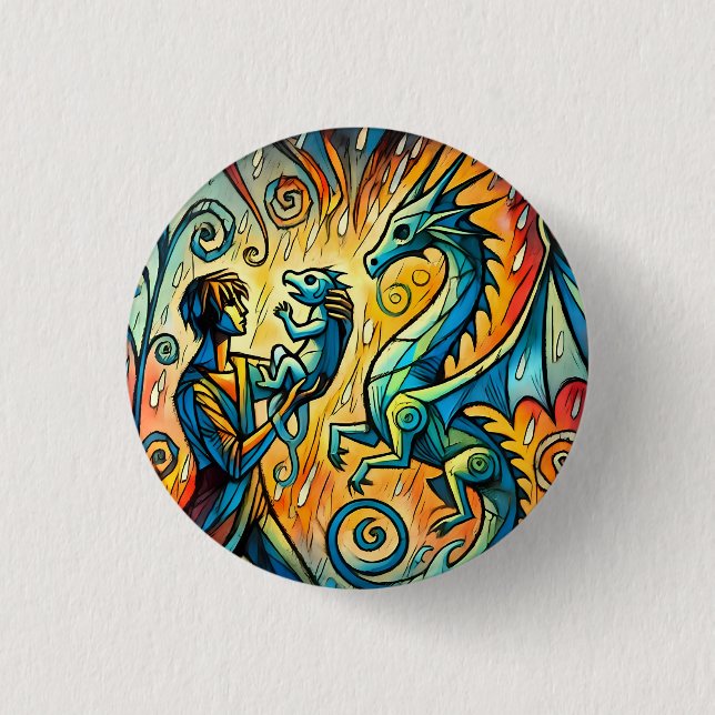  the dragon keeper 3 cm round badge (Front)