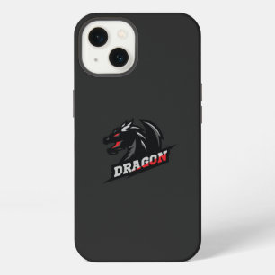 the dragon logo on a black background iPhone 13 case