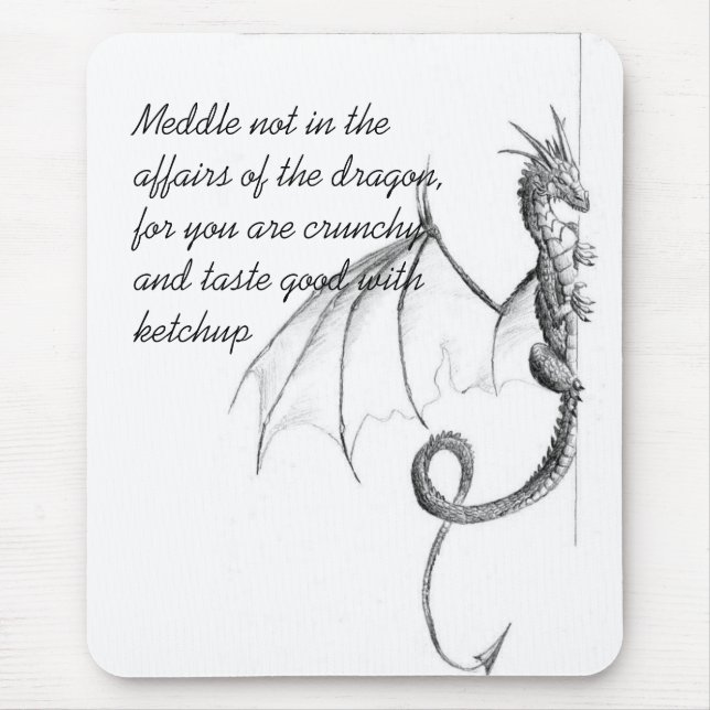 The Dragon Page Mouse Mat (Front)