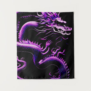 The Dragon Purple Tapestry