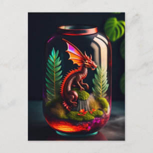 The Dragon Terrarium   Digital Art  Postcard
