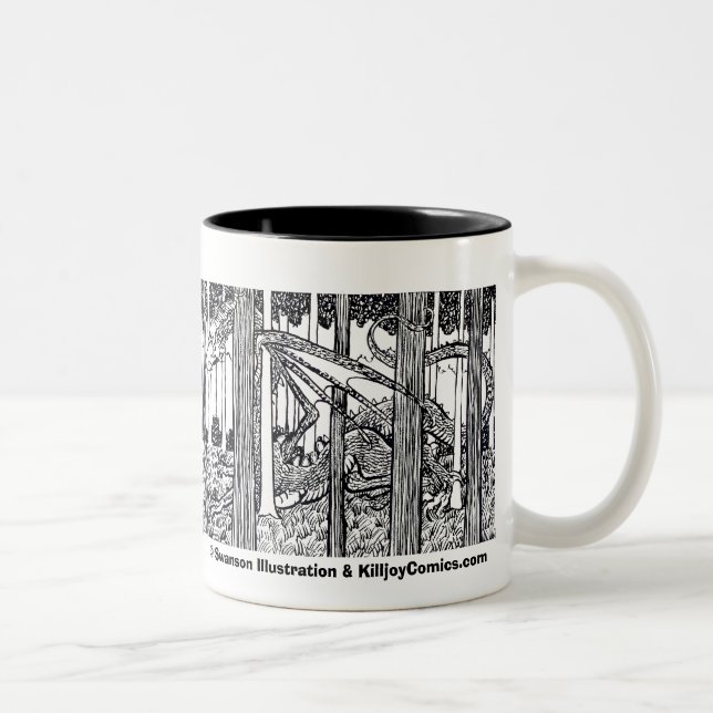 The Dragon Wood Two-Tone Coffee Mug (Right)