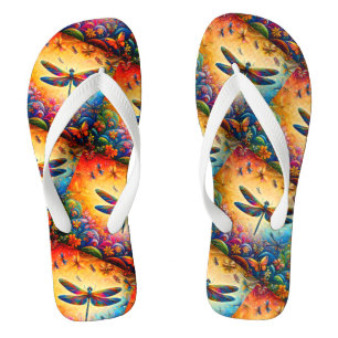 The Dragonfly's Journey  Flip Flops