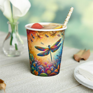 The Dragonfly's Journey Paper Cups