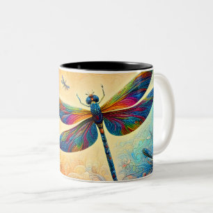 The Dragonfly's Journey Two-Tone Coffee Mug