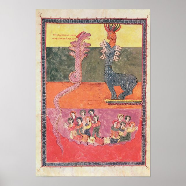 The Dragons, from the Girona Beatus Poster (Front)