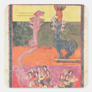 The Dragons, from the Girona Beatus Square Sticker