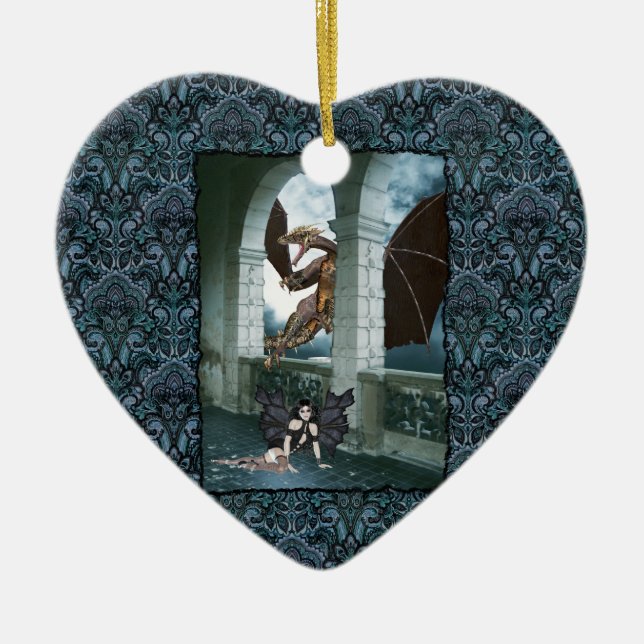 The Dragon's Lair Ceramic Tree Decoration (Front)