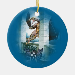 The Dragon's Lair Vignette Ceramic Tree Decoration