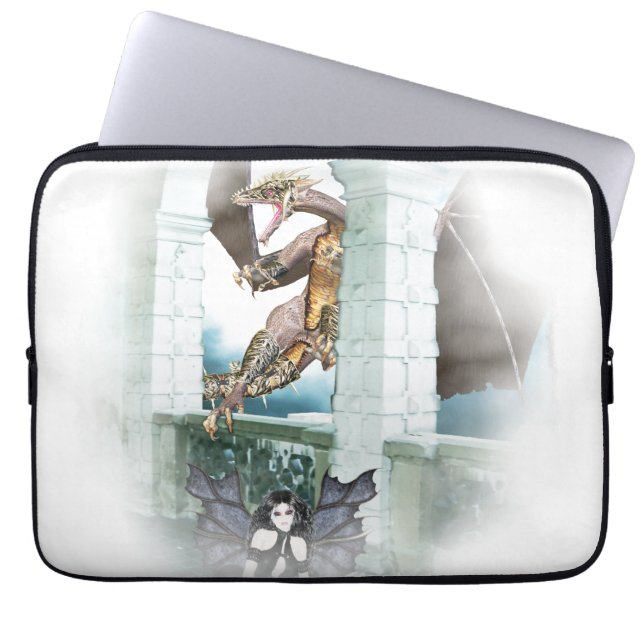 The Dragon's Lair Vignette Laptop Sleeve (Front)