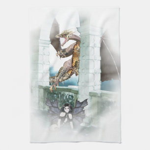 The Dragon's Lair Vignette Tea Towel