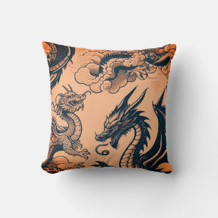 The Dragons War Orange Skies Cushion