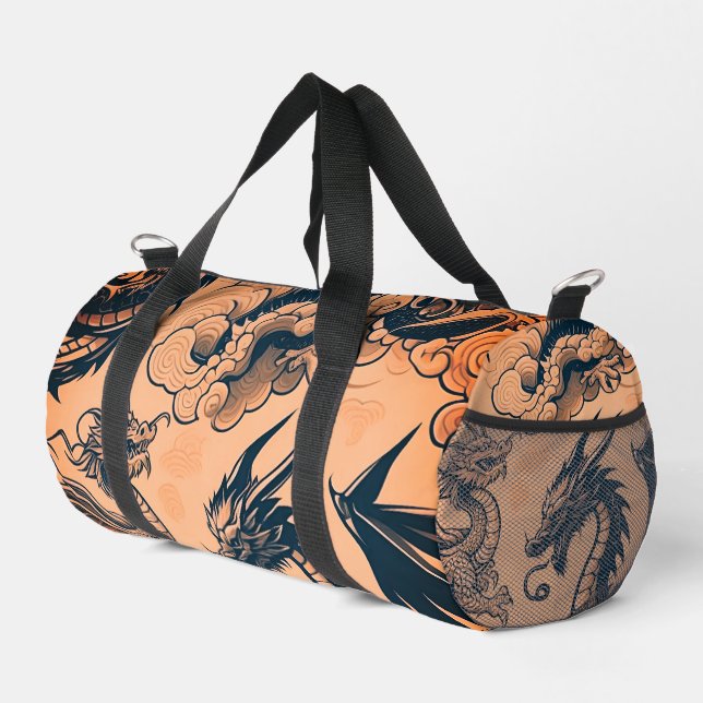 The Dragons War Orange Skies Duffle Bag (Right Corner)