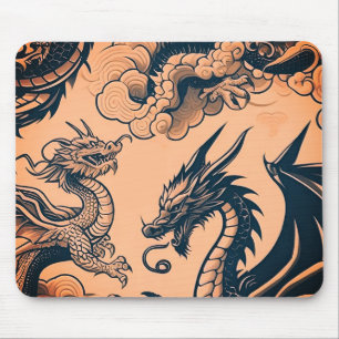 The Dragons War Orange Skies Mouse Mat