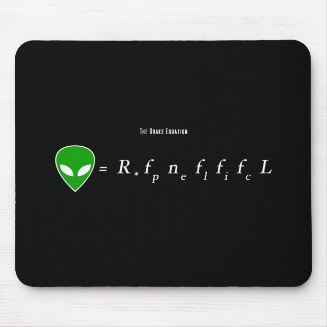 The Drake Equation Mouse Mat (Front)