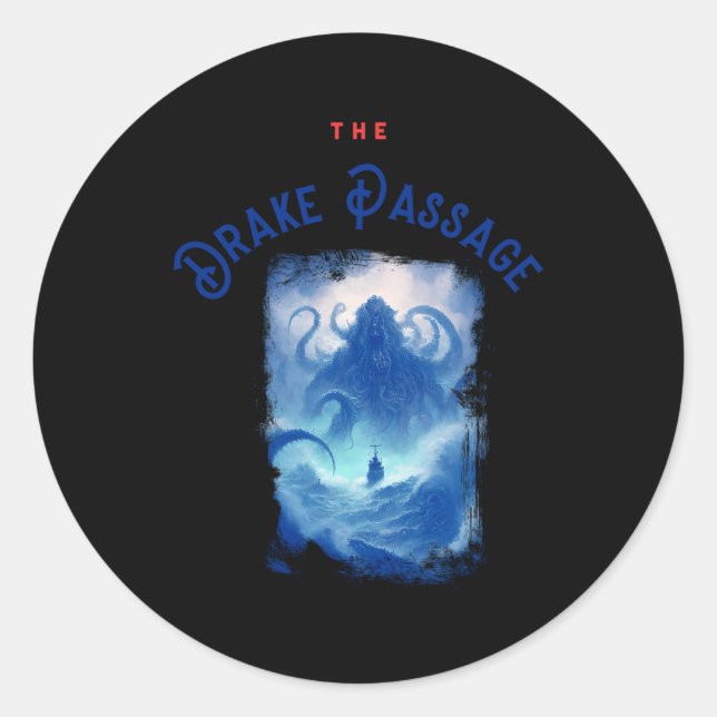 The Drake Passage Antarctica Cruise Classic Round Sticker (Front)