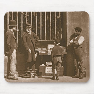 The Dramatic Shoe Black, 1876-77 (woodburytype) Mouse Mat