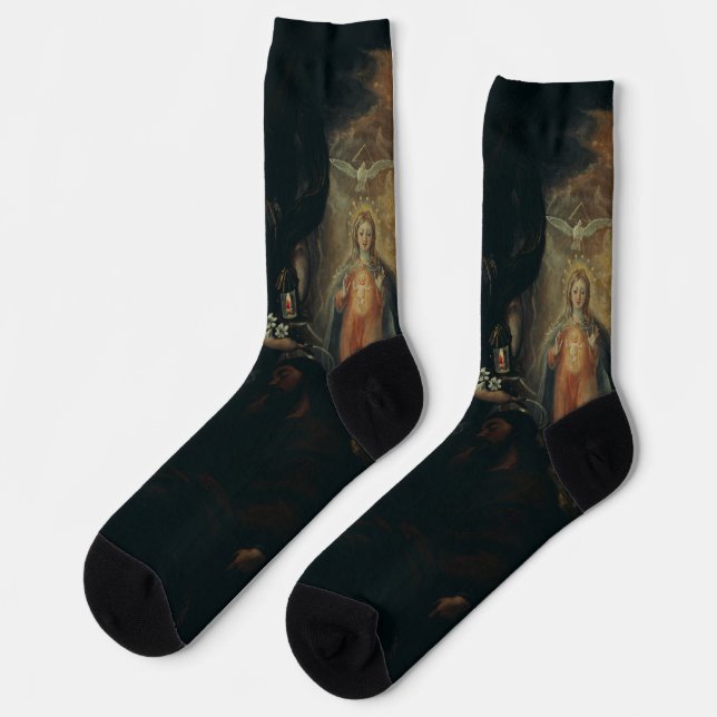The Dream of Saint Joseph Divine Revelation Socks (Left)