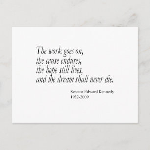 The dream shall never die... postcard