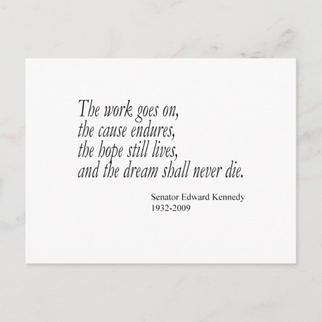 The dream shall never die... postcard (Front)