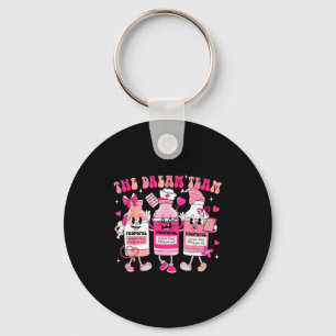 The Dream Team Retro Groovy Nurse Medical Nursing Key Ring