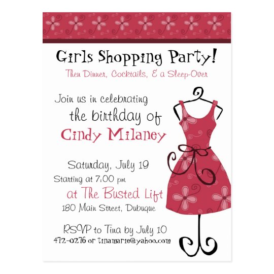 The Dress Invitation Postcard