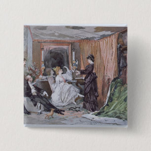 The Dressing Room of Hortense Schneider 15 Cm Square Badge