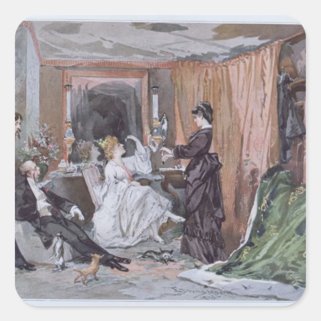 The Dressing Room of Hortense Schneider Square Sticker (Front)