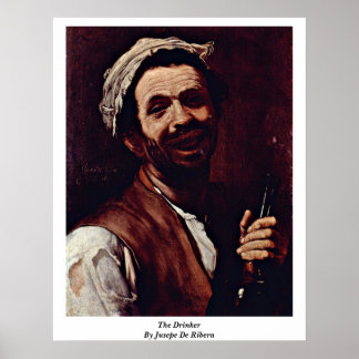 The Drinker By Jusepe De Ribera Poster