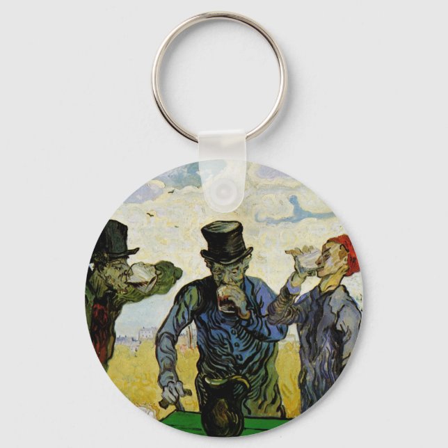 The Drinkers by Vincent van Gogh Key Ring (Front)