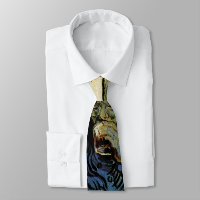 The Drinkers by Vincent van Gogh Tie (Tied)