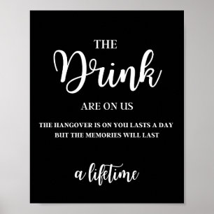 The Drinks Are On Us The Hangover Lasts A Day Poster