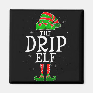 The Drip Elf Group Matching Family Christmas Swag  Magnet