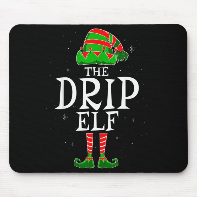 The Drip Elf Group Matching Family Christmas Swag  Mouse Mat (Front)