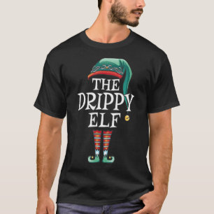 The Drippy Elf Matching Family Christmas Party Paj T-Shirt