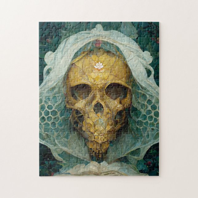 The Drone Bee Skull Fantasy Sci-Fi Jigsaw Puzzle (Vertical)