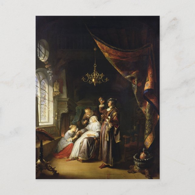 The Dropsical Woman, c.1663 Postcard (Front)