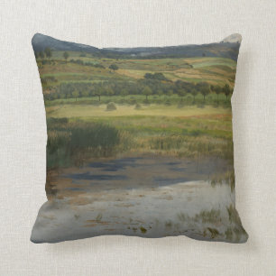 The Drowned Pond, 1887 (oil on canvas) Cushion