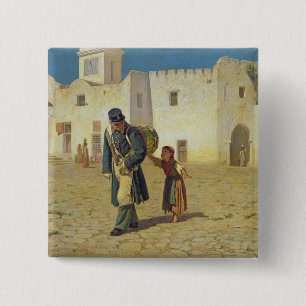 The Drum Beater, 1867 15 Cm Square Badge