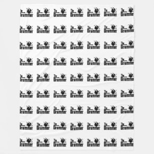 The Drummer Drums Music Fleece Blanket