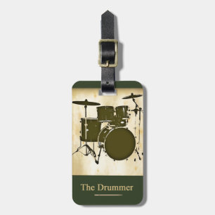 the drummer of the band luggage tag